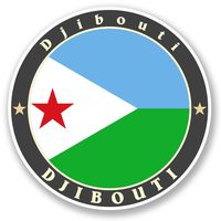 2 x 10cm/100mm Djibouti Vinyl SELF ADHESIVE STICKER Decal Laptop Travel Luggage Car iPad Sign Fun #5185