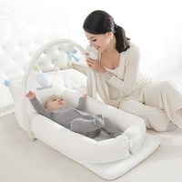 SUNVENO Portable Baby Bed Infant Lounger - Carrier, Crib, Playpen, Changing Station, Bassinet for Babies 0-24 Months - Lightweight, Plush, Hypoallergenic - Includes Carrying Case