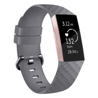 Keasy Replacement Bands Compatible with Fitbit Charge 3, Soft Adjustable Wristbands for Women Men(Small(5.5"-6.7"))