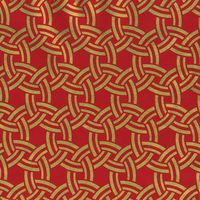 Caspari Sailor Knots Red on Gold Continuous Rolled Gift Wrap
