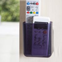 VANCORE Wall Mounted Storage Organizer Box Phone TV Remote Control Holder Purple-Small