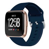 Veiai Sport Bands Compatible with Fitbit Versa,Soft Rubber Wristbands Versa Accessories for Women and Men (Navy)