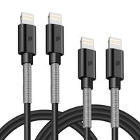 iPhone Charger Cable (6FTx2,3FTx2),Puridea Lightning Cable/iPhone Cord [Max 2.4A] for iPhone Xs Max X 8 7 6S 6 Plus iPad 2 3 4 Mini, iPad Pro Air, iPod (Black)
