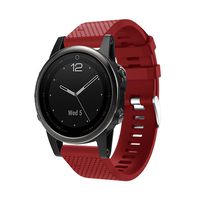 Hmlai Garmin Fenix 5S GPS Watch Band, 2017 Replacement Silicagel Quick Install Band Strap+Disassembly Tool for Garmin Fenix 5S GPS Watch (Red)