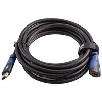 Top Dog Cables - TD-06EBLBK12- Premium 12 ft High Speed HDMI Extension Cable MF Gold 3D HD BluRay XBOX 360 PS3