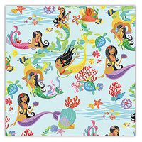 Island Hula Mermaids Hawaiian Continuous Gift Wrap Paper 2 Rolls