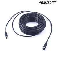 50FT 15M EKYLIN Car 4-Pin Aviation Video Extension Cable for CCTV Rearview Camera Truck Trailer Camper Bus Motorhome Vehicle Backup Monitor Waterproof Shockproof System