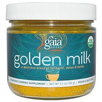 Gaia Herbs Golden Milk, 3.7 oz powder (turmeric). (2 pack).