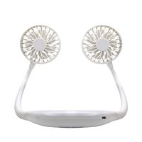 Wearable Fan - Outdoor Cooling Fan - Neck Cooler - Personal Cooling Device for Neck - Soft Material for Long Wear -Carrying Pouch Included - Available in White/Red and Black (White)