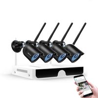 4x1080P Wireless Home Security Camera, 2MP WiFi Surveillance Cameras System with 4 Channel Video Recorder CCTV NVR Outdoor Network IP Cameras