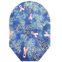 Blue Butterflies Breast Cancer Pouch Cover Closed End