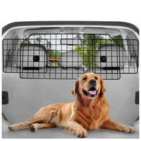 Dog Car Barrier for SUVs, Van, Vehicles - Adjustable Large Pet SUV Barriers Universal-Fit, Heavy-Duty Wire Mesh Dog Car Guard, SUV Pet Car Gate for Vehicles, Safety Car Divider for Dogs, Smooth Design
