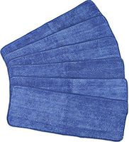 CleanAide All Purpose Mega Microfiber Mop Pad 18 Inches Blue 6 Pack