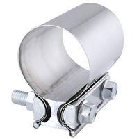 EVIL ENERGY 2.5 Inch 2 1/2 Butt Joint Exhaust Band Clamp Sleeve Stainless Steel