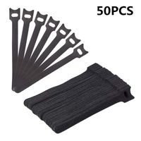 Reusable Cable Ties, Management Straps Adjustable Fastener Cable Strap Microfiber Cloth Hook and Loop Cord Management Wire Organizer Straps (15x2cm)6-Inch 50PCS