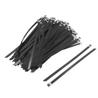 Uxcell Stainless Steel Self Lock Cable Ties/Wire Strap, 8 mm Width, 100 Piece