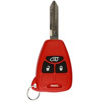 KeylessOption Keyless Entry Remote Control Uncut Car Key Fob Replacement for OHT692427AA KOBDT04A Red