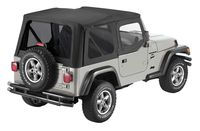 Pavement Ends by Bestop 51197-35 Black Diamond Replay Replacement Soft Top Tinted Back Windows w/Upper Door Skins for 1997-2006 Jeep Wrangler