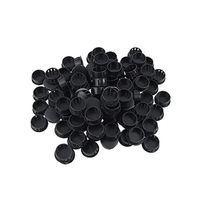 uxcell a10122800ux0267 Black Plastic Locking Hole Cap w 1" Head Dia (Pack of 100)