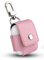 Feite For Apple Airpods Headset Portable Leather Case Protective Cover Bag Pouch (Pink)