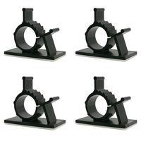 FireBee Adhesive Cable Clips Adjustable Wire Clamps Cable Tie Holders for Desk Wall Computer Electrical Cord (Black,Medium,60 Pcs)