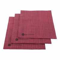 Luxenap Micropoint 2-Ply Dinner Napkins - Soft and Durable 16" x 16" Bordeaux with Black Threads Paper Napkins - Disposable and Recyclable - 1800-CT - Restaurantware