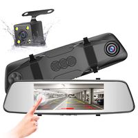 Pruveeo D700 7-Inch Touch Screen Backup Camera Dash Cam Front and Rear Dual Channel with Rear View Reversing Camera