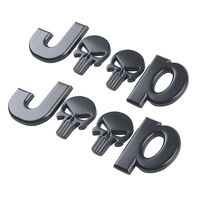 Yuzlder Jeep decals 3D Metal for Skull Logo Car Side Fender Rear Trunk Emblem Badge Decals for Chrysler Jeep Grand Cherokee Wrangler Compass Cherokee Renegade Patriot Decoration (2 pack)
