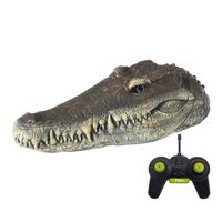 BBTshop Remote Control Crocodile Head Floating RC Boat, 2.4G Remote Control Electric Racing Boat with Simulation Crocodile Head Spoof Toy, Fake Alligator Head Decoy for Pool, Pond, Garden (B)