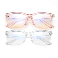 BOURYO Computer Blue Light Blocking Glasses for Women Classic Square Frame Anti Blue Ray Computer Game Eyewear(clear+pink)