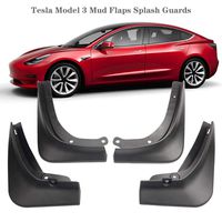 Mud Flaps Splash Guards for Tesla Model 3 Fender Flares Front and Rear Protect with Fixing Screw(Set of 4)