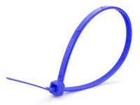 Cable Tie Supply C8-40-Blue CTS Brand Tensile Strength, Nylon, Blue, 40 lb, Bag of 100