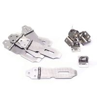 Karcy Hasp Lock Silver 3.1"x0.9" Stainless Steel Door Hasp Pack of 6