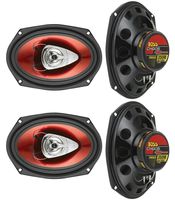 4) NEW BOSS CH6920 6x9" 2-Way 700W Car Coaxial Audio Speakers Stereo Red