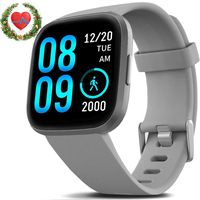 FITVII Smart Watch, Fitness Tracker with IP68 Waterproof Touch Screen Watches, Blood Pressure Heart Rate Monitor with Running Pedometer Step Counter Sleep Tracker for Women Men with iPhone & Android