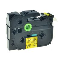 NineLeaf 1PK 3/4 Inch x 26.2 Feet Laminated Tape Compatible for Brother P-Touch Black on Yellow 18mm TZe641 Label Tape Replacement TZ-641 TZe-641 TZ641 Labeller