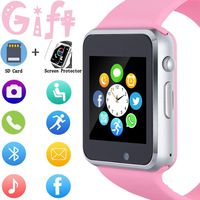 Smart Watch, Smart Watch for Android Phones with SD SIM Card Slot Touch Screen Watch Phone with Camera Pedometer Compatible with Bluetooth for iOS (Partial Functions) Sweatproof for Kids Girls Women