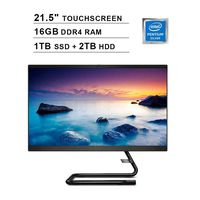 Lenovo IdeaCentre A340 21.5 Inch Touchscreen All-in-One Laptop (Intel Quad Core Pentium J5005 up to 2.8GHz, 16GB DDR4 RAM, 128GB SSD (Boot) + 1TB HDD, Intel UHD Graphics 605, Bluetooth, Windows 10)