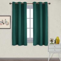 NICETOWN Thermal Insulated Solid Grommet Blackout Curtains/Drapes/Panels for Dining Room (Hunter Green, 1 Pair, 42 by 63-Inch)