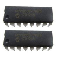 MCP3008-I/P Mcp3008 8-Channel 10-Bit ADC With SPI Interface for Raspberry Pi Pack of 2
