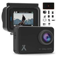 Bear Grylls WiFi Action Camera 14MP Full HD 1080P (BG-AC-1) with 2" Touch-Screen Display IP68 Waterproof 30m Underwater 160° Wide-Angle Sports Camera with Full Accessory & Mount Kit.