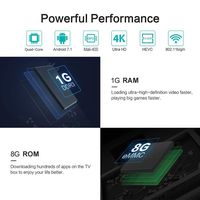 PULIER P68S Android 7.1 TV Box 1GB RAM 8GB ROM RK3229 Quad Core Support 1080P 4K Ultra-HD H.265 Blu-ray HDMI Smart TV Media Player 2018 Newest