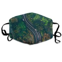 VTWG Dream Forest Washable Reusable Safety Mask, Stylish Polyester Adolescent Couple Dust-Proof Adjustable Earrings