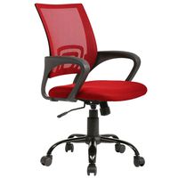 Office Chair Ergonomic Desk Chair Mesh Computer Chair Back Support Modern Executive Adjustable Rolling Swivel Chair for Home&Office, Red