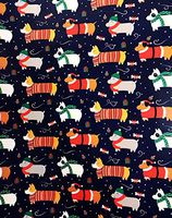 Dachshund Wiener Dogs in Festive Winter Attire Prancing Through The Snow Christmas Holiday Gift Wrapping Paper 2.5' x 12'