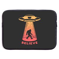 UFO Alien Bigfoot Abduction Believe Laptop Sleeve 13-15Inch Notebook Computer Pocket Water Resistant Protective Bag