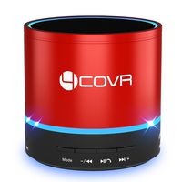 Bluetooth Speaker, Forcovr Portable Wireless Mini Speakers Stereo Outdoor Speakers with HD Sound and Bass, Handsfree Call, Built-in Dual Driver Speakerphone for iPhone, Samsung, Laptops, Red