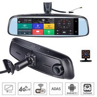 ShiZhen 8 inch 4G Touch IPS Special Car Dash Cam Rear View Reversing Mirror with GPS Bluetooth WiFi Android 5.1 Dual Lens FHD 1080P
