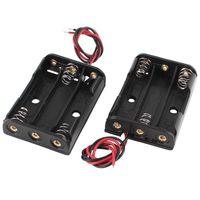 bjduck99 2Pcs Plastic Battery Holder Case Wired for 4.5V 3 x AAA Batteries