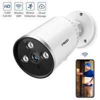 FREDI 1536P Outdoor Security Camera, Bullet Surveillance WiFi Wireless IP Camera with FHD Night Vision, Two-Way Audio, Motion Detection, IP66 Waterproof, Cloud Storage - Work with iOS Android PC